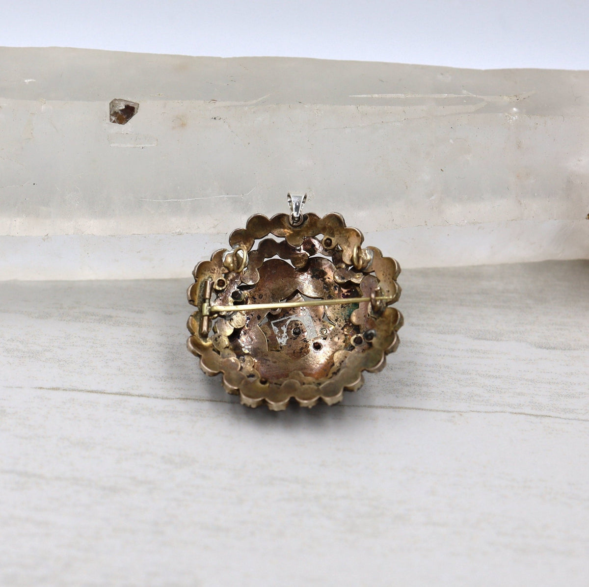Authentic Early-Victorian Bohemian Garnet Pendant Brooch - Petra Star