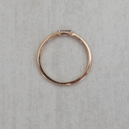 Baguette Diamond Stacking Band in 14k Rose Gold | 0.14ct G VS1 Recycled Diamond | Custom Size | Petra Star