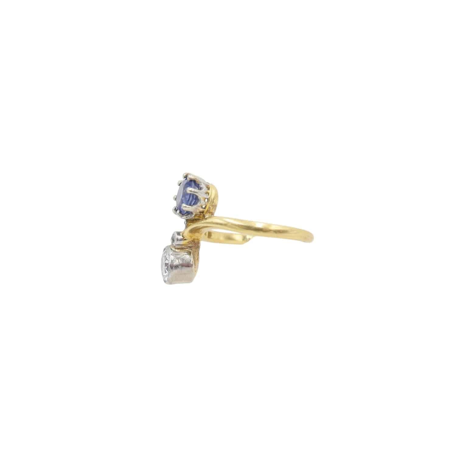 Belle Époque Toi et Moi Sapphire & Diamond Ring - Petra Star
