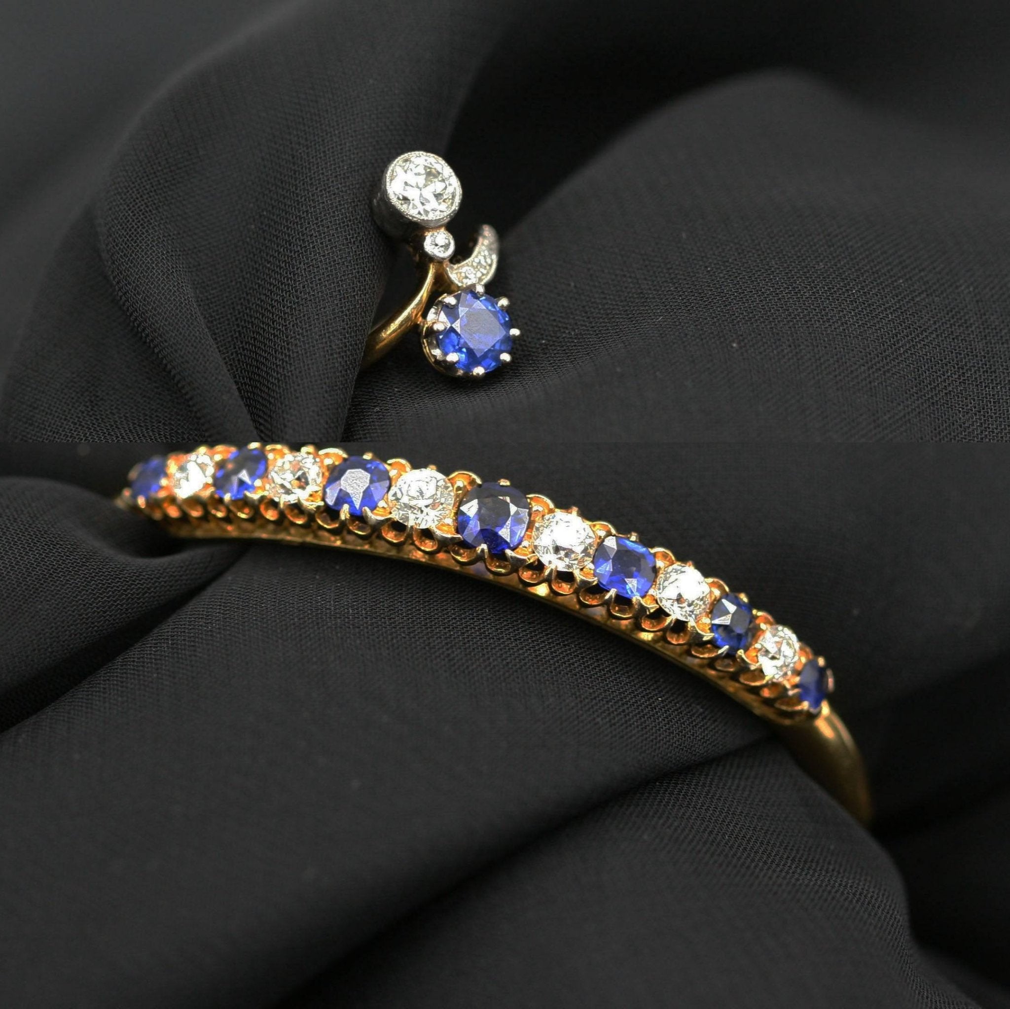 Belle Époque Toi et Moi Sapphire & Diamond Ring - Petra Star