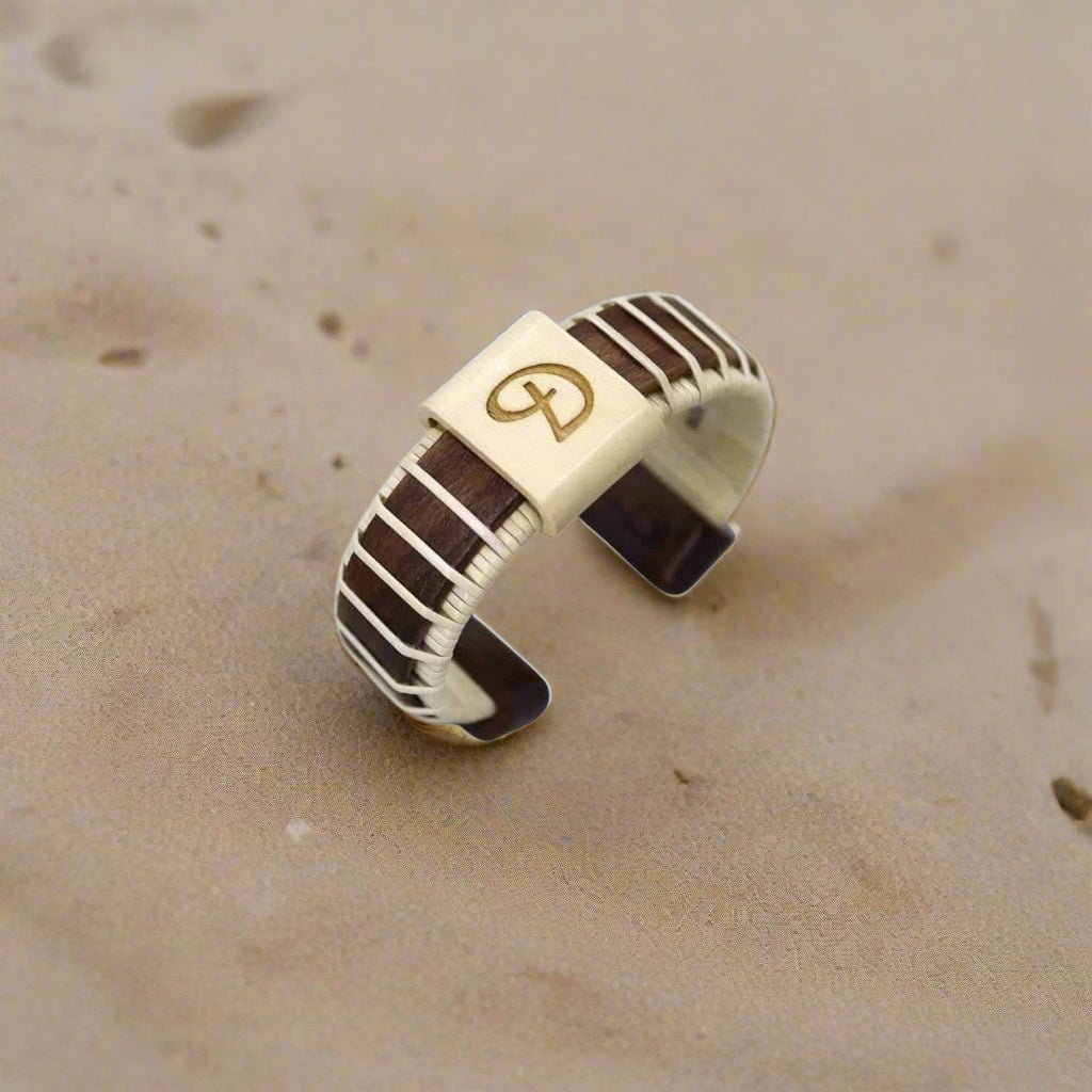 Bermuda Cuff Bracelet—Rosewood, Personalized (Island Collection) - Petra Star