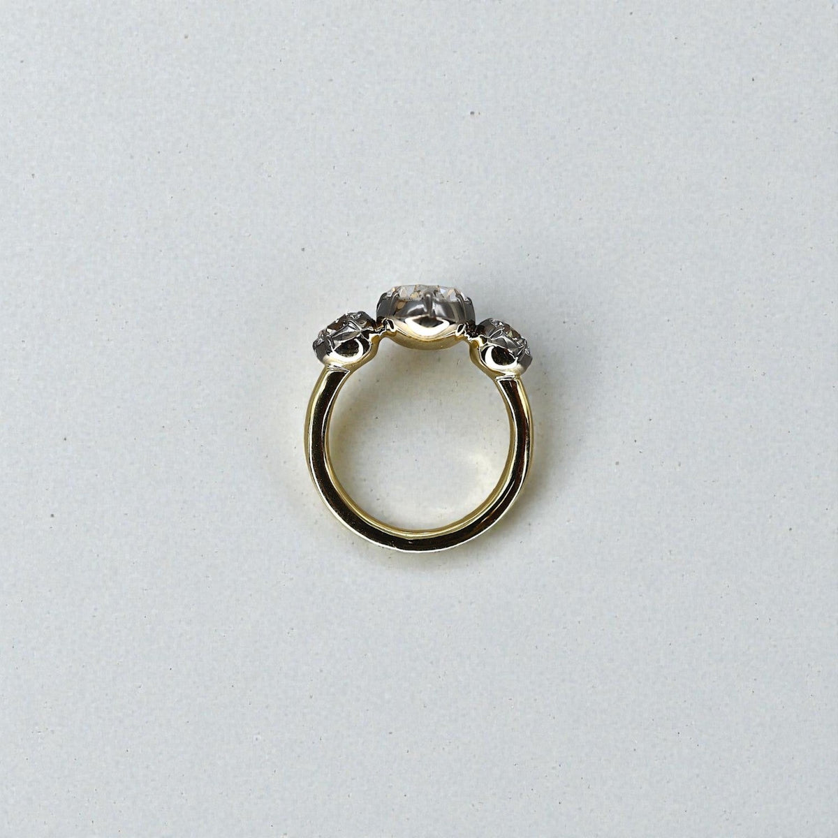 Bespoke Georgian Inspired Three-Stone Ring - Petra Star