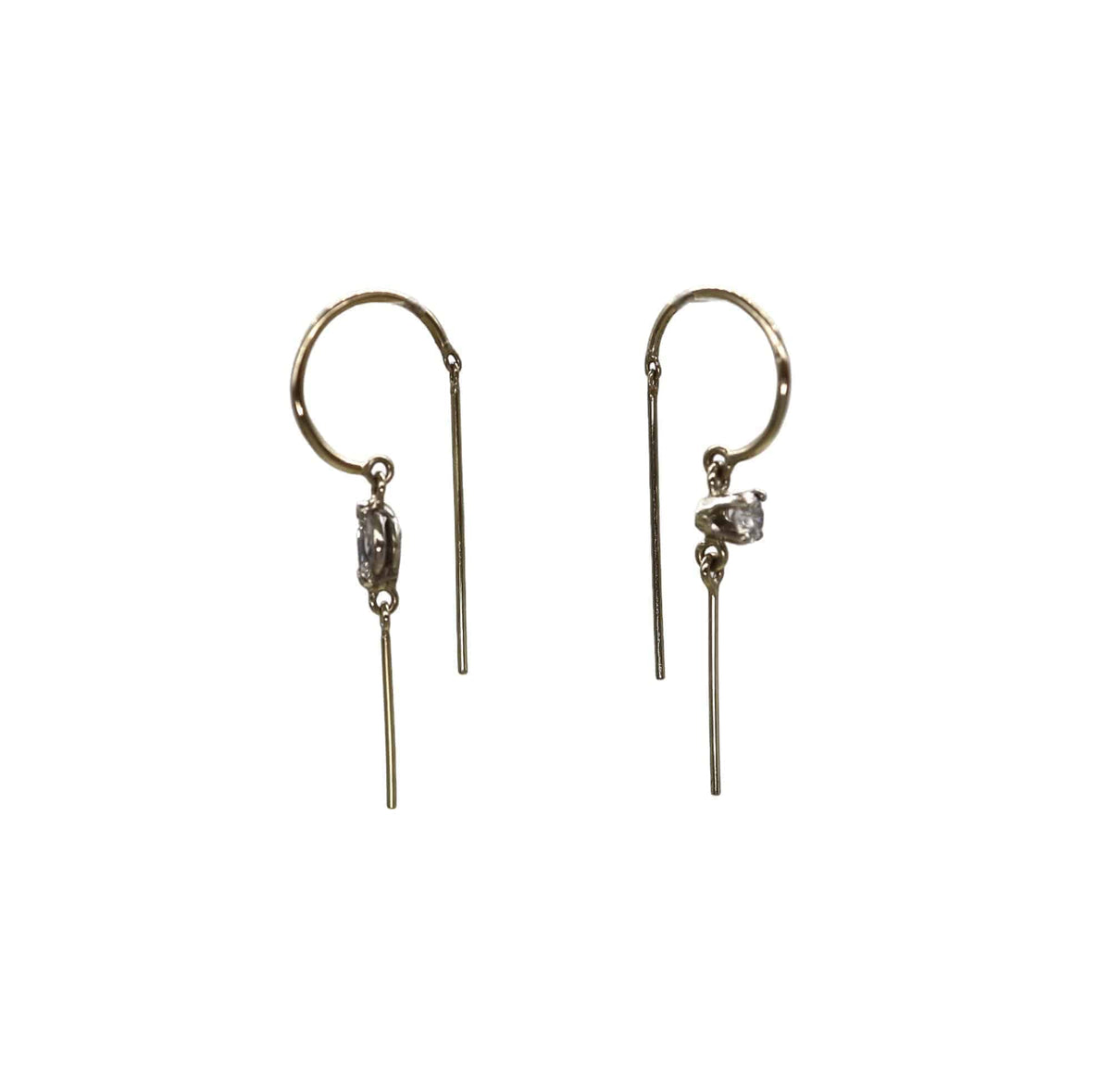 Bling Earring — 14k Gold & Repurposed Earth-Mined Diamond Single (Made to Order) - Petra Star