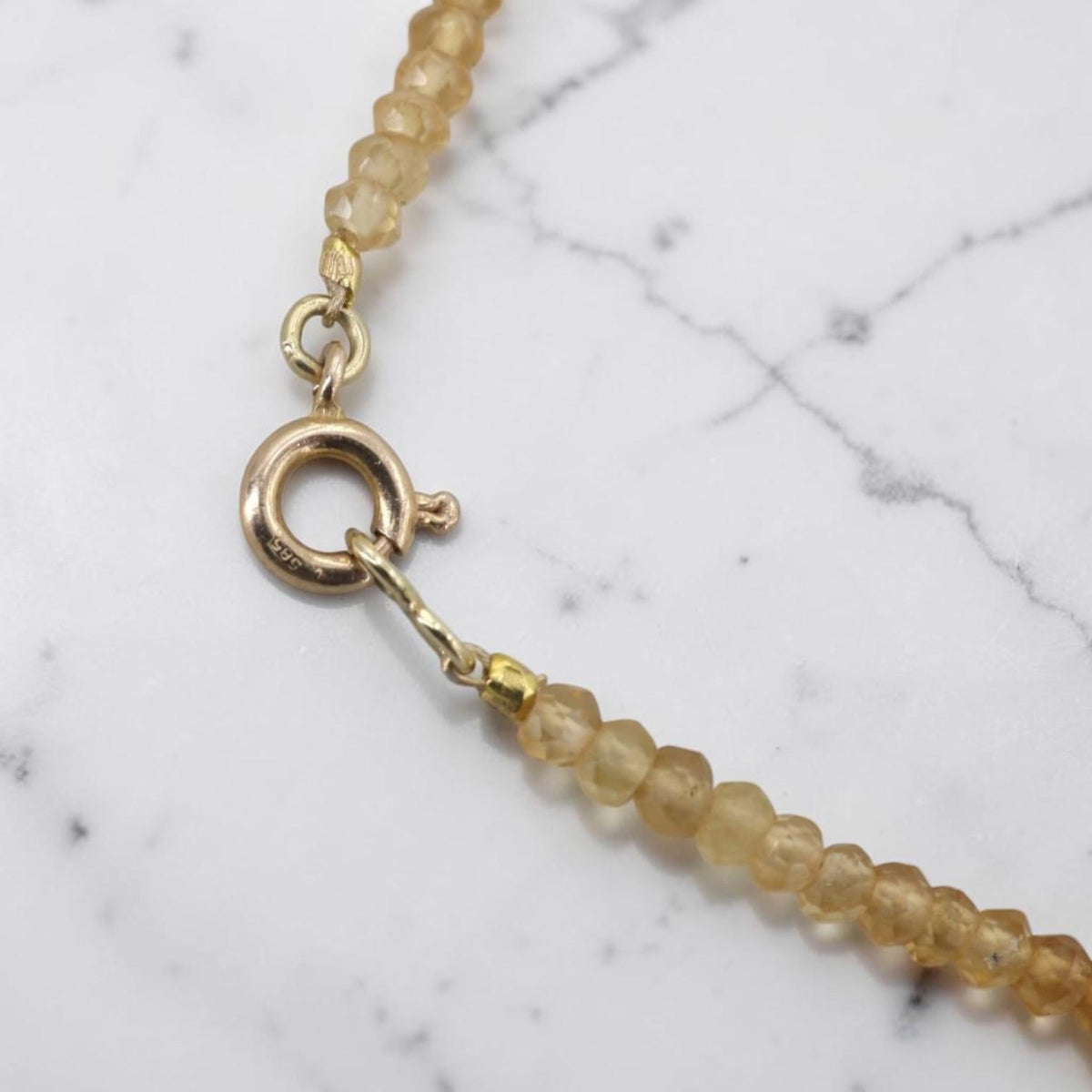 Citrine and Pearl Necklace in 14k yellow gold - Petra Star