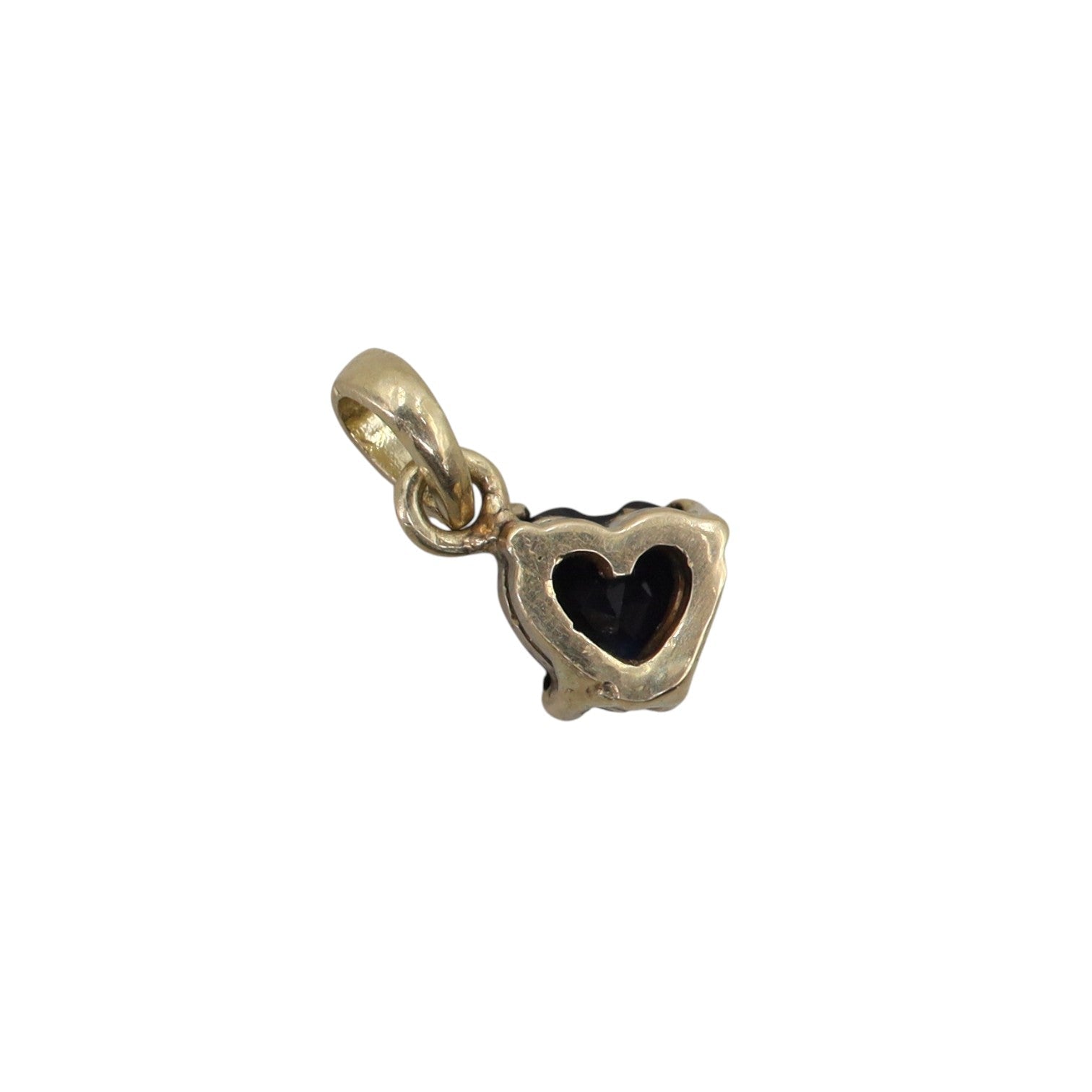 Custom Heart Shape Sapphire Pendant | Repurposed 14k Yellow Gold | Sentimental Jewelry Conversion - Petra Star