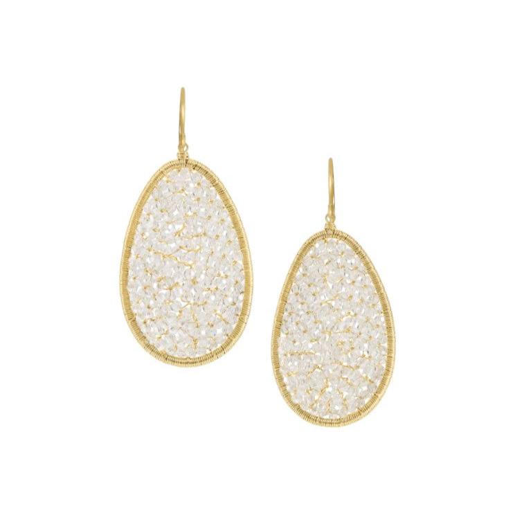 Dana Kellin Sparkling Galaxy Drop Earrings Swarovski Crystals Gold Filled - Petra Star