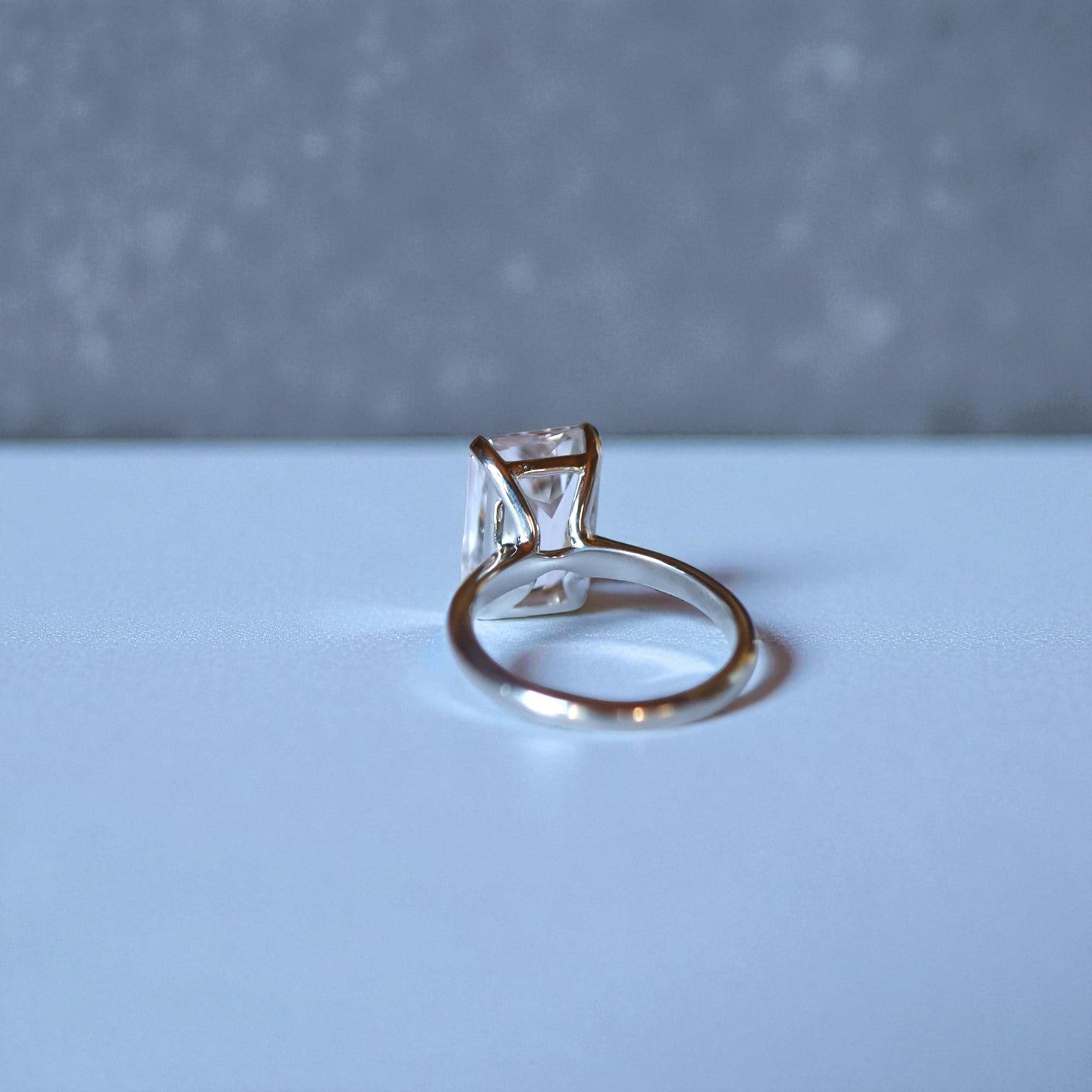 Danburite Solitaire in 14k White Gold - Petra Star