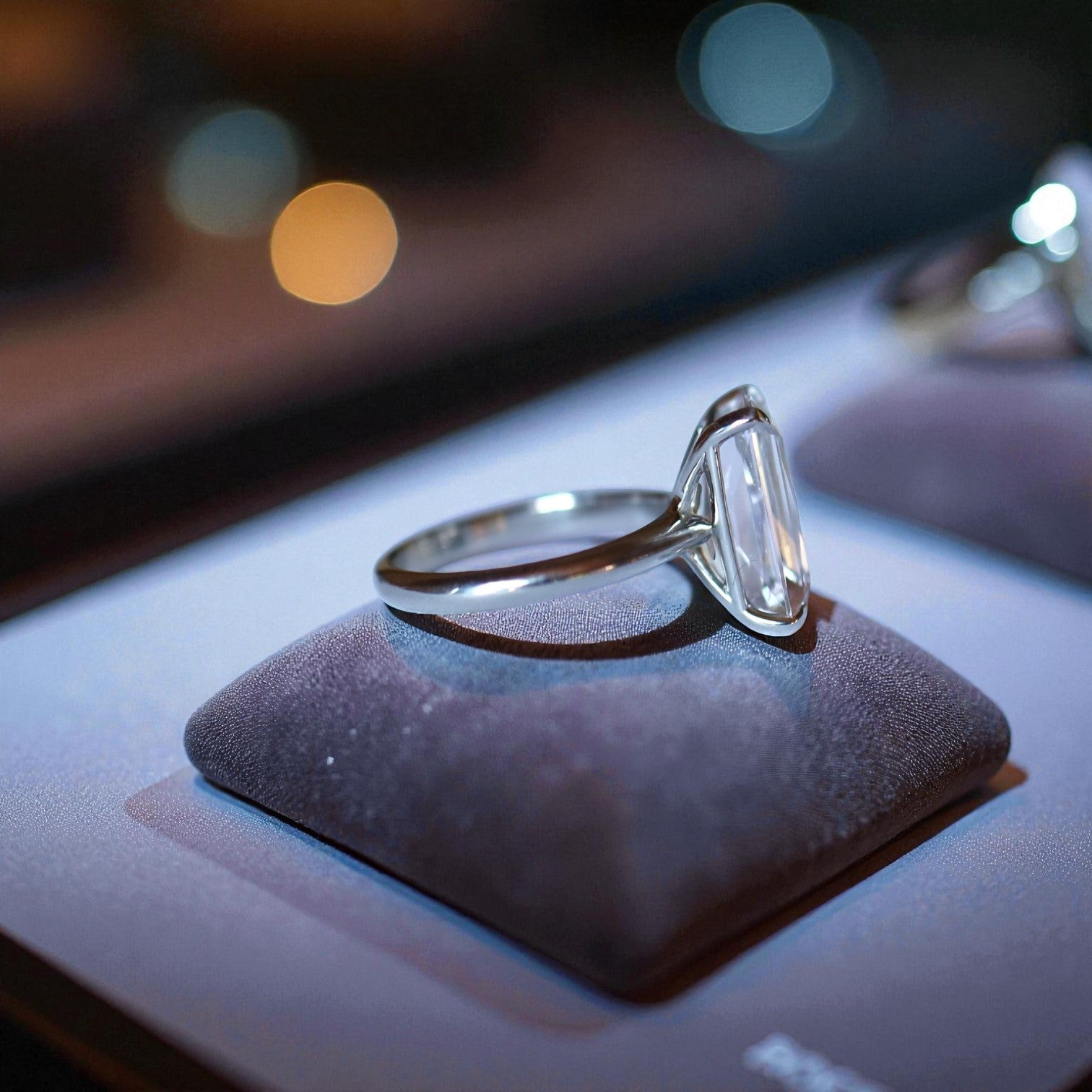 Danburite Solitaire in 14k White Gold - Petra Star