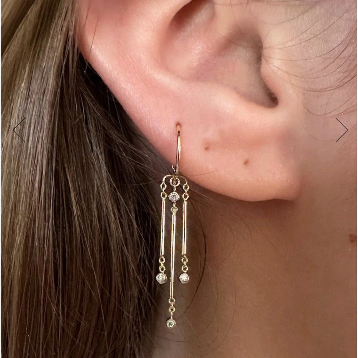 Diamond Chandelier Earrings - Petra StarEarrings