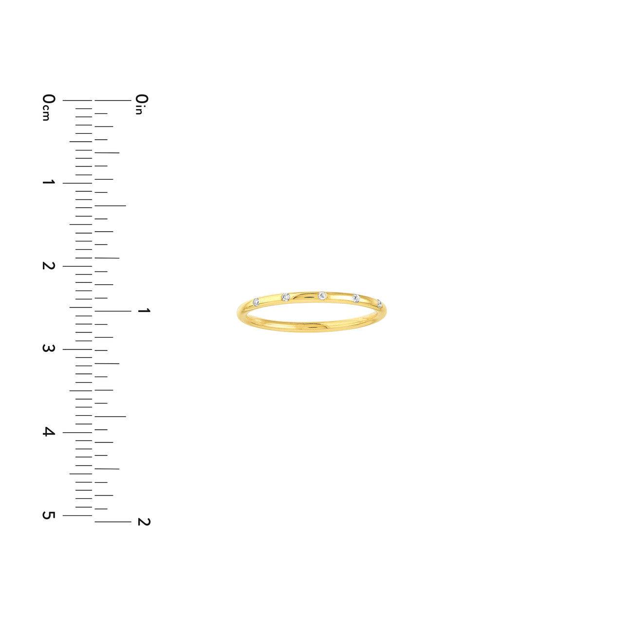 Diamond Flush Set Band in 14k Gold - Petra Star