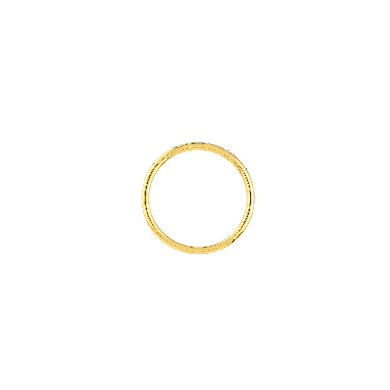 Diamond Flush Set Band in 14k Gold - Petra Star