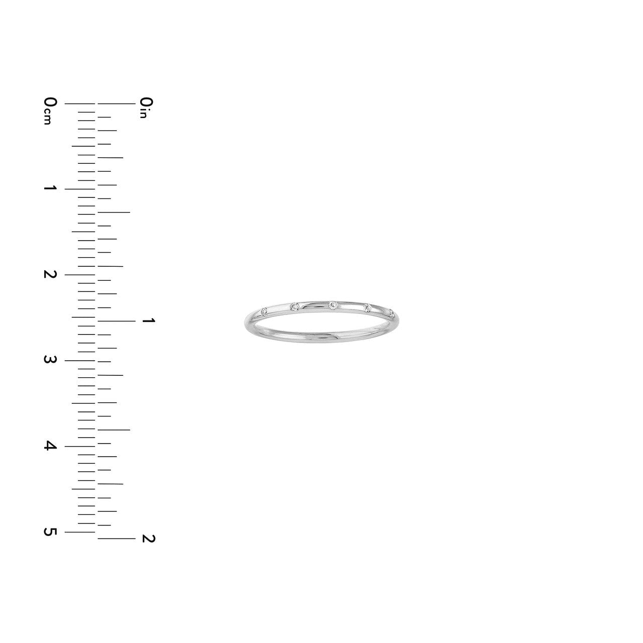 Diamond Flush Set Band in 14k Gold - Petra Star