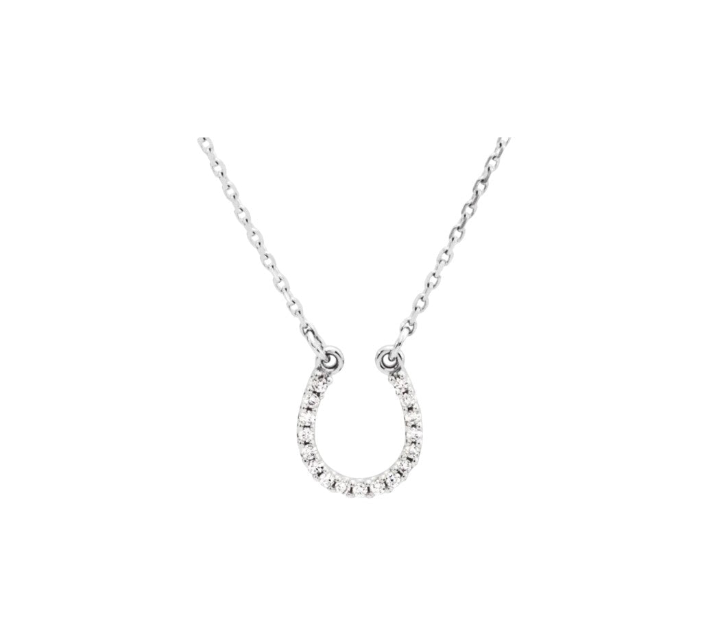 Diamond Horseshoe Necklace - Petra Star