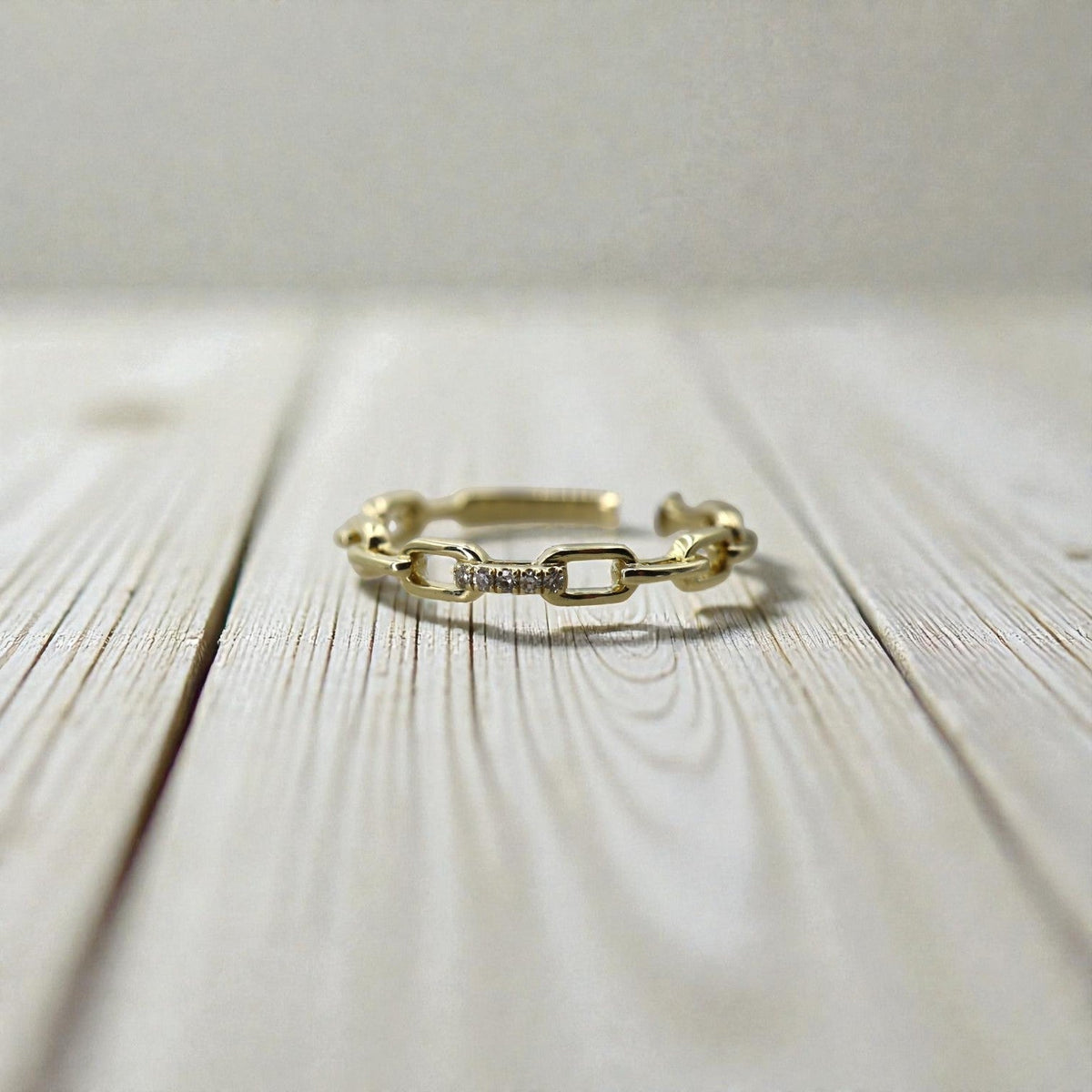 Diamond Link Band 14k Yellow Gold, 0.02ct - Petra Star
