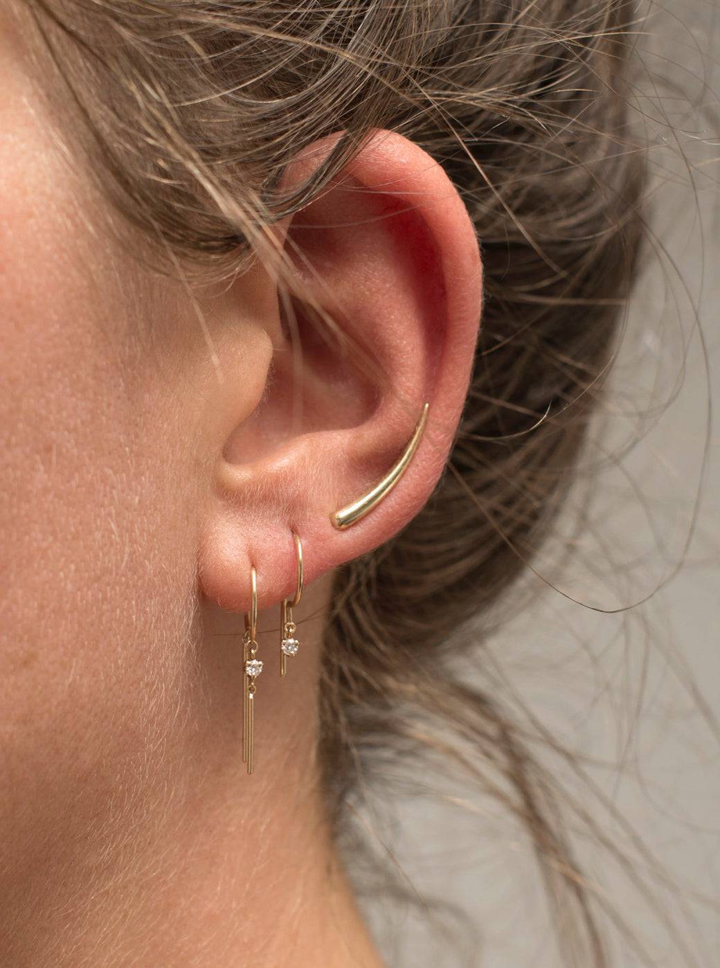 Diamond Loopdie in 14k White Gold - Petra Star