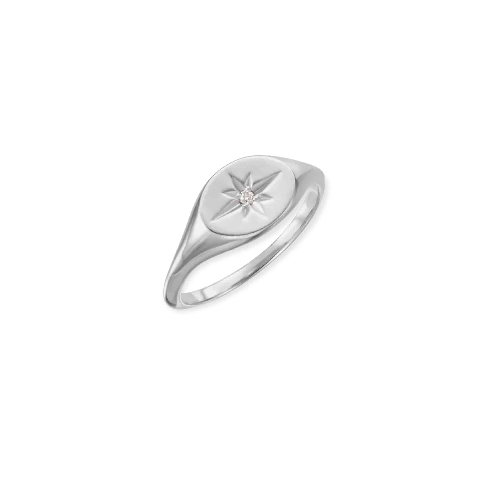Diamond Star Signet Ring - Petra Star