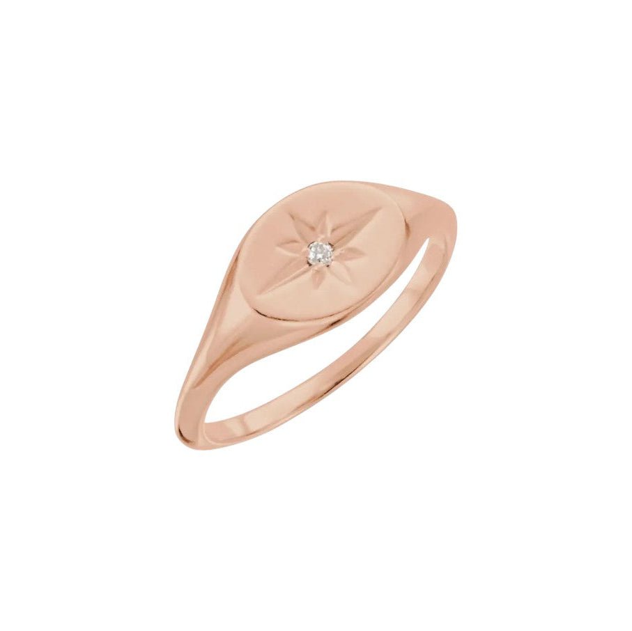 Diamond Star Signet Ring - Petra Star