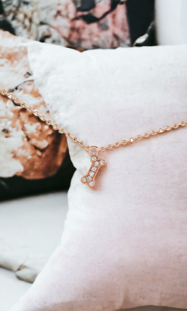 Dog Bone Diamond Charm (Supports Friends of Animals) - Petra Star