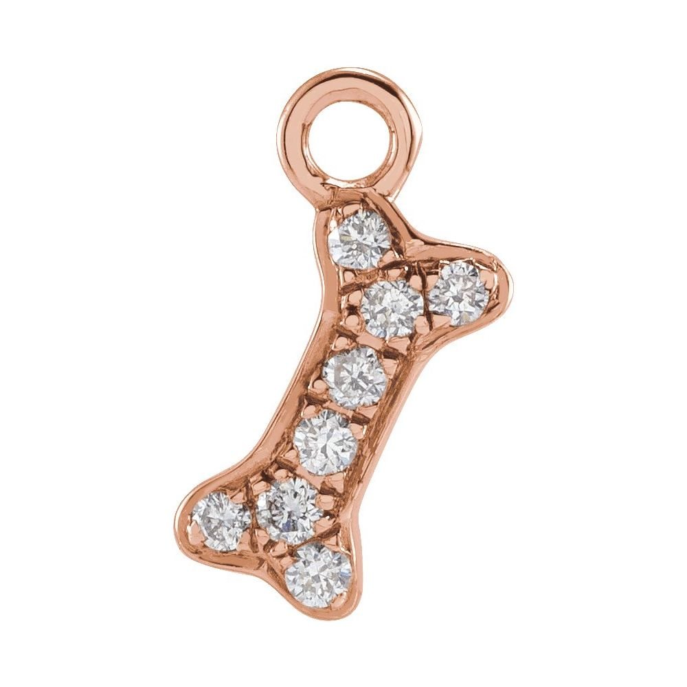 Dog Bone Diamond Charm (Supports Friends of Animals) - Petra Star