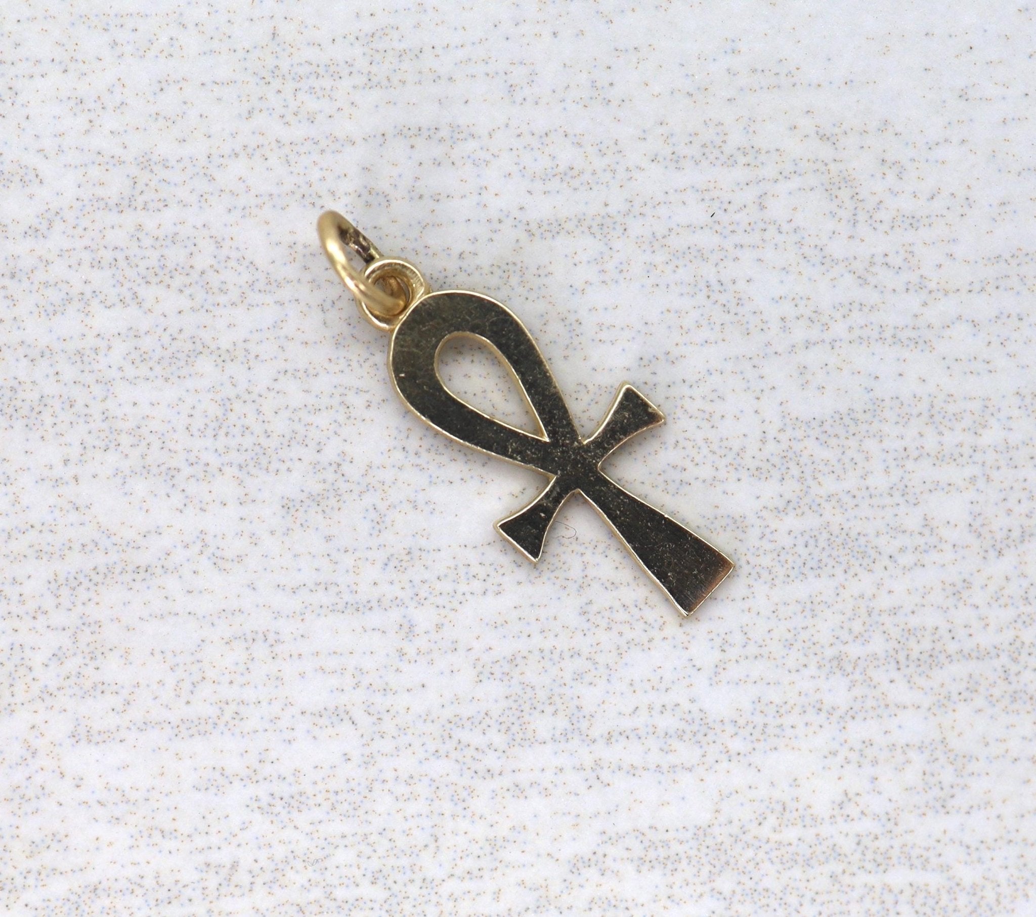Egyptian Ankh Pendant 10k Gold - LM108H - Petra Star