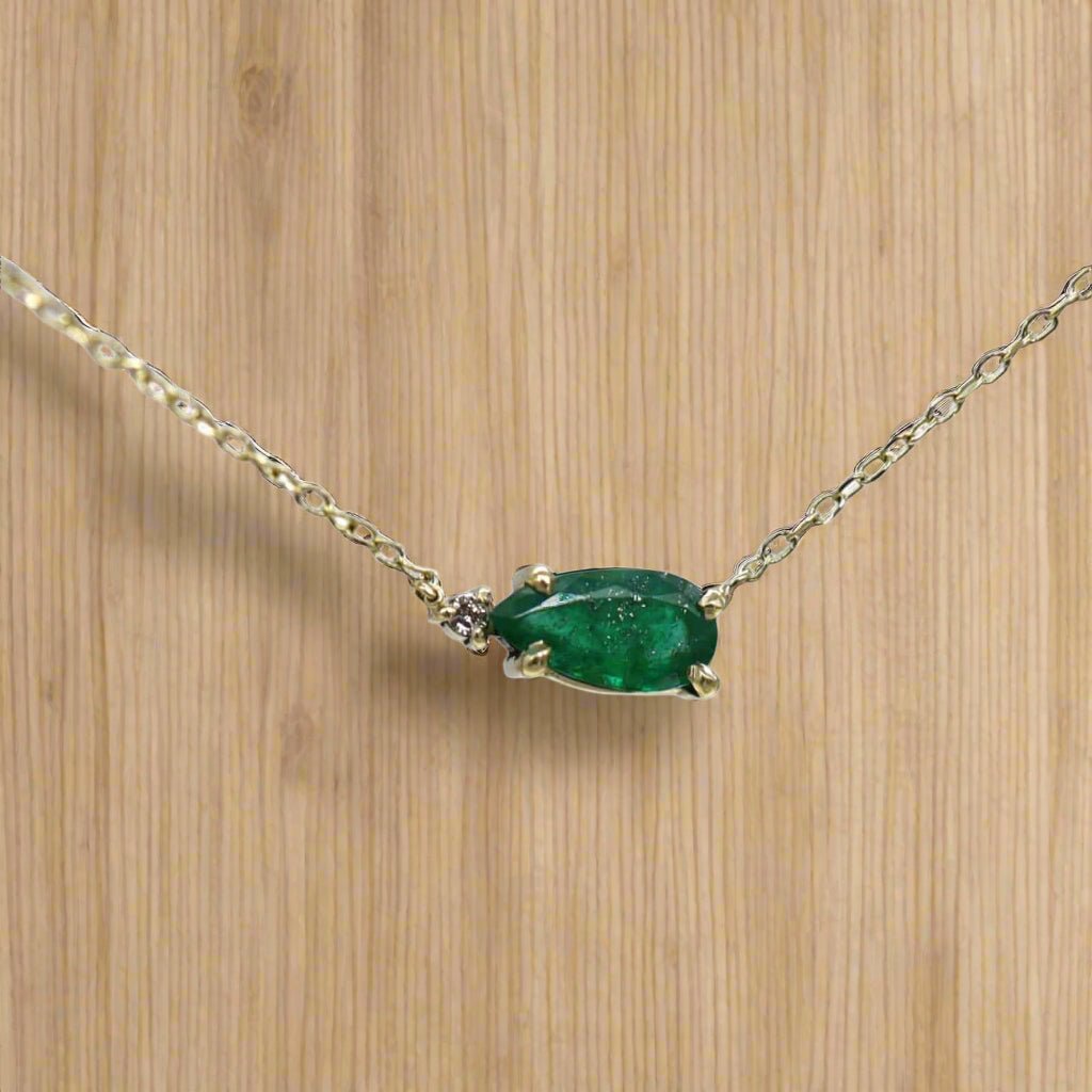 Emerald and Diamond Necklace - Petra Star