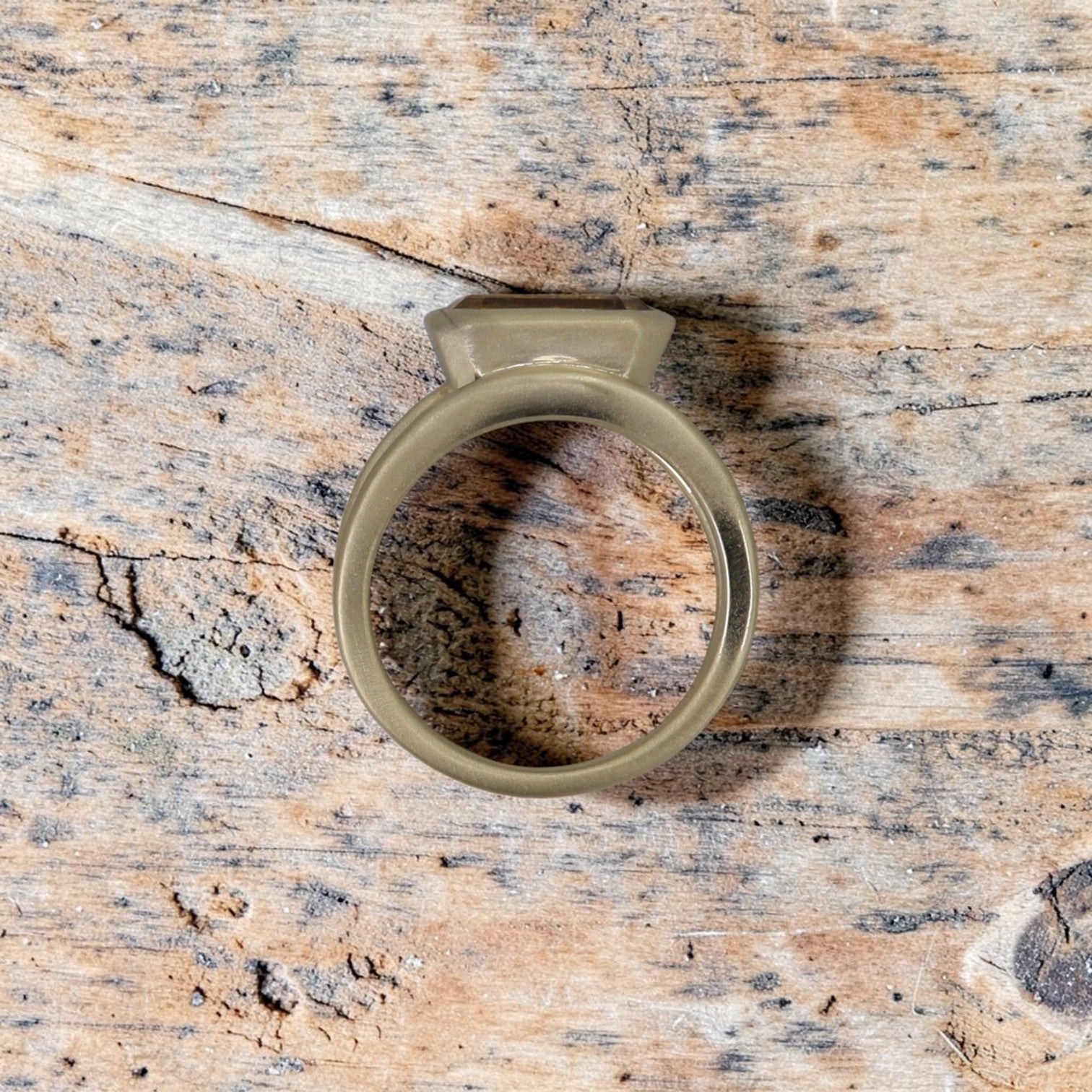 Ethically Mined Emerald Cut Orange Tourmaline Ring in 14k Yellow Gold - Petra Star
