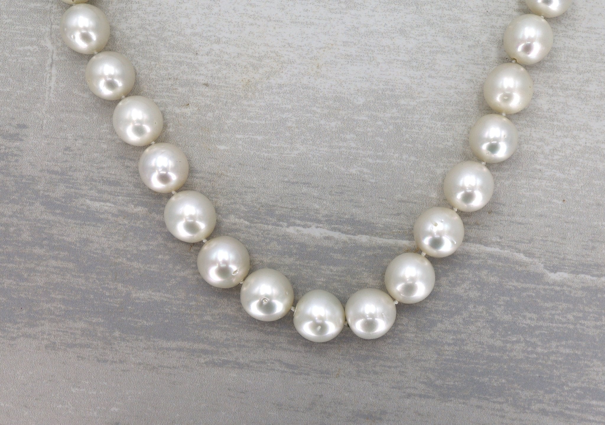Extraordinary South Sea Pearl Necklace with Pavé Diamond Clasp - Petra Star
