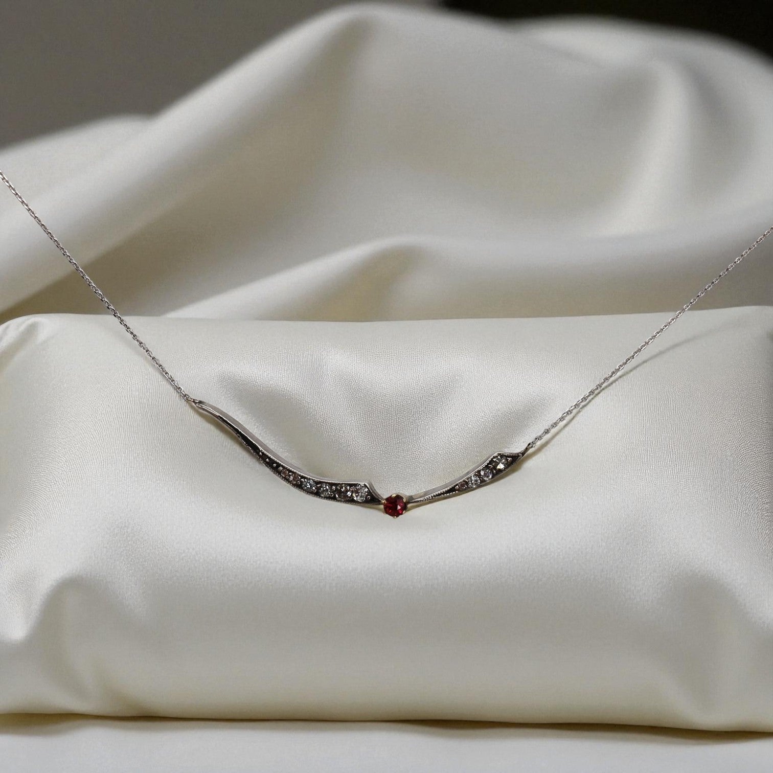 Georgian Diamond and Spinel Necklace - Petra Star