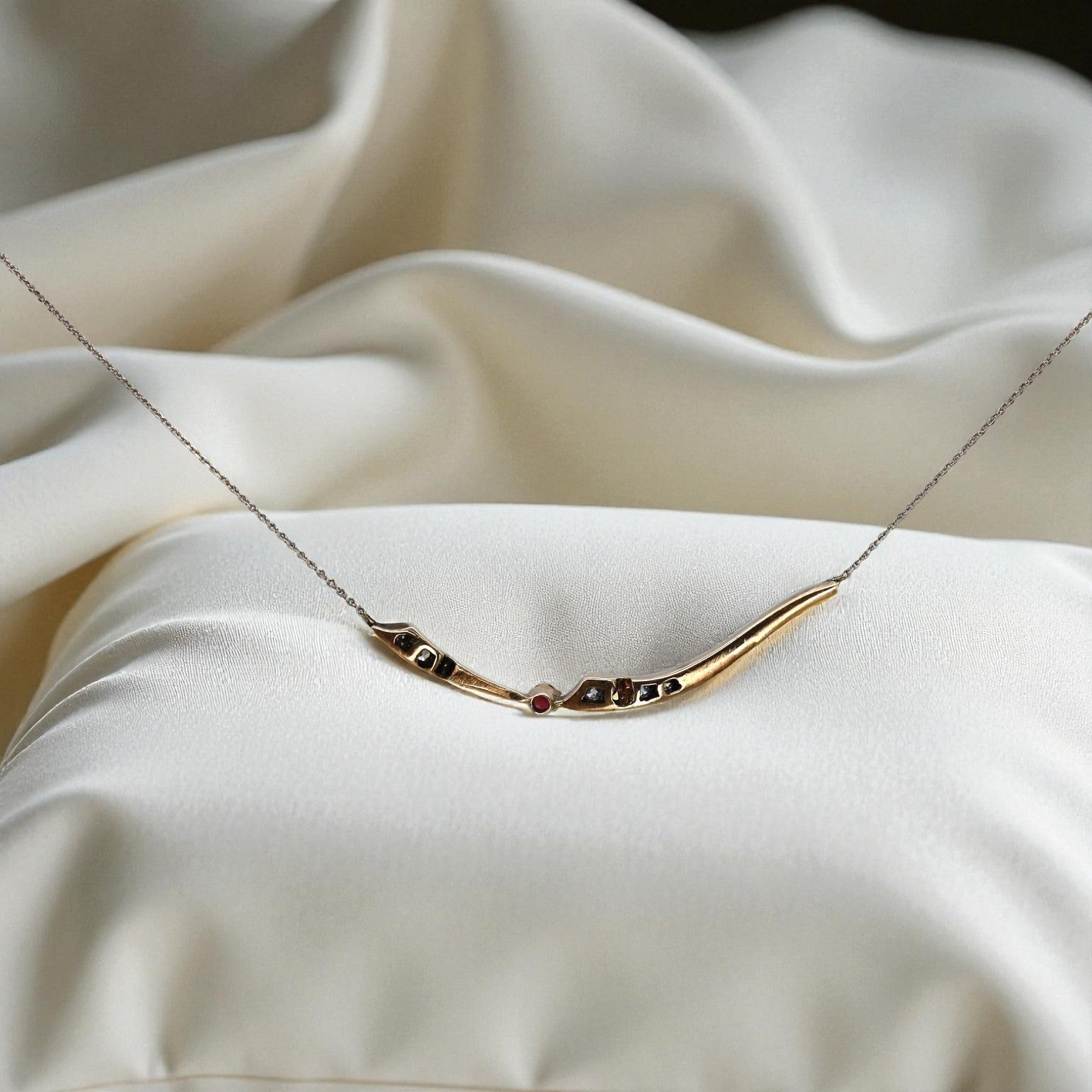 Georgian Diamond and Spinel Necklace - Petra Star
