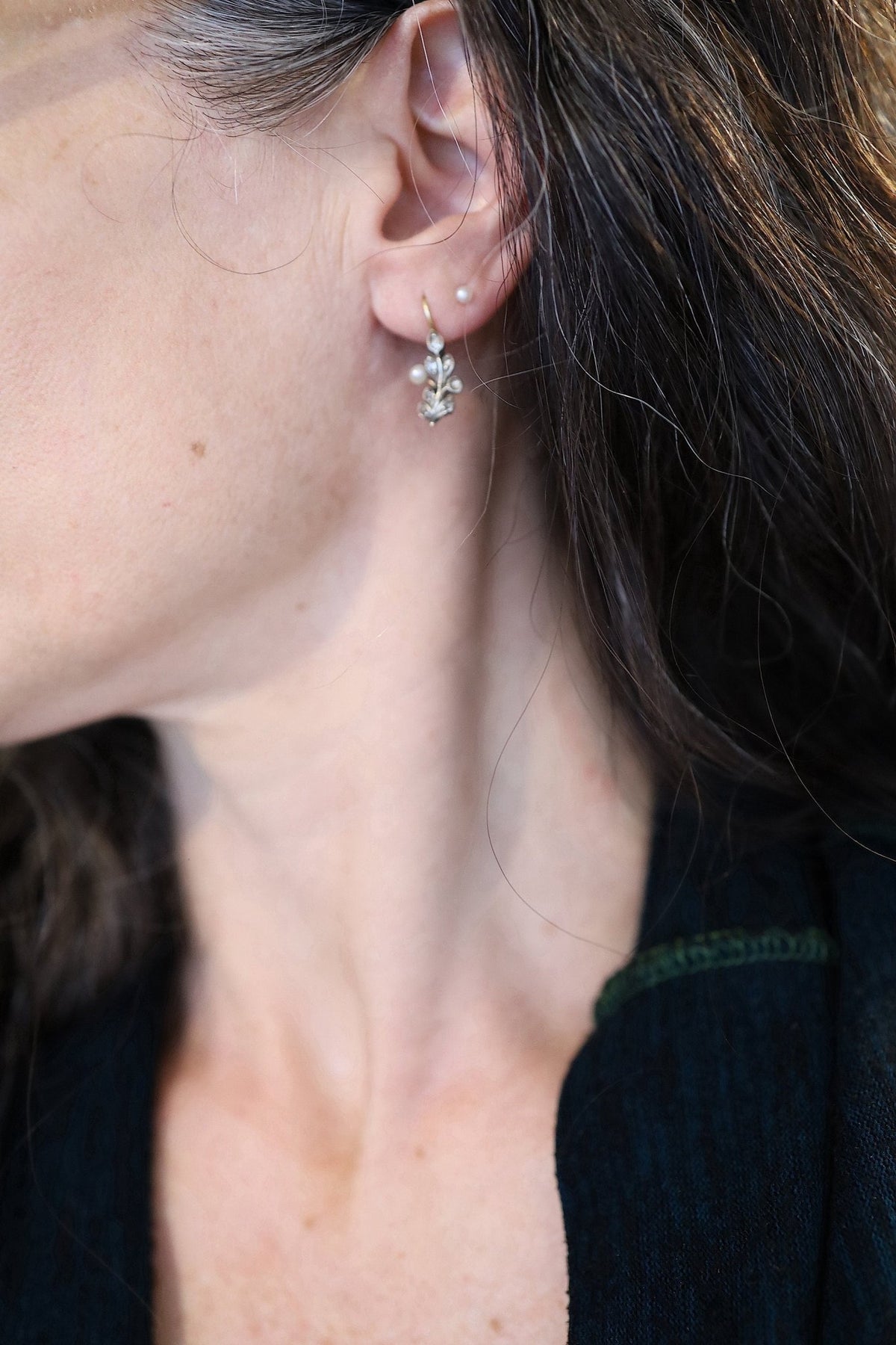 Georgian Diamond Drop Earrings - Petra Star