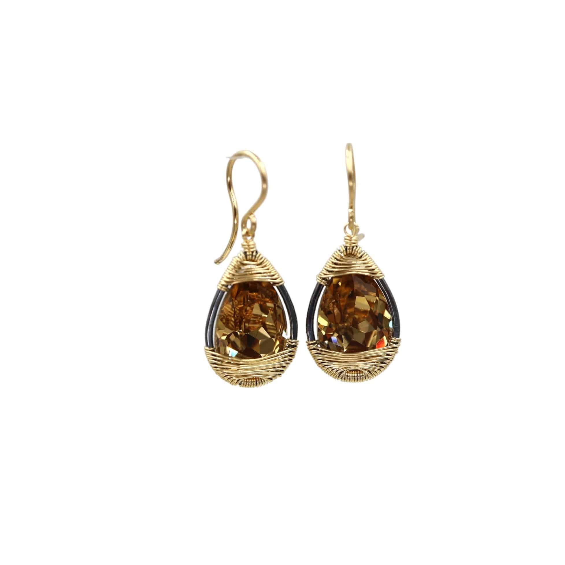 Ginger Snap Wire Wrap Earrings - Petra Star