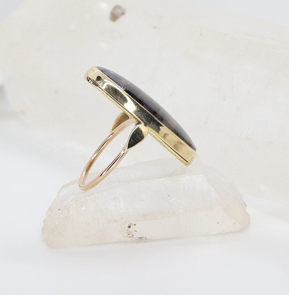 Ginormous Victorian Dendritic Agate Ring - Petra Star