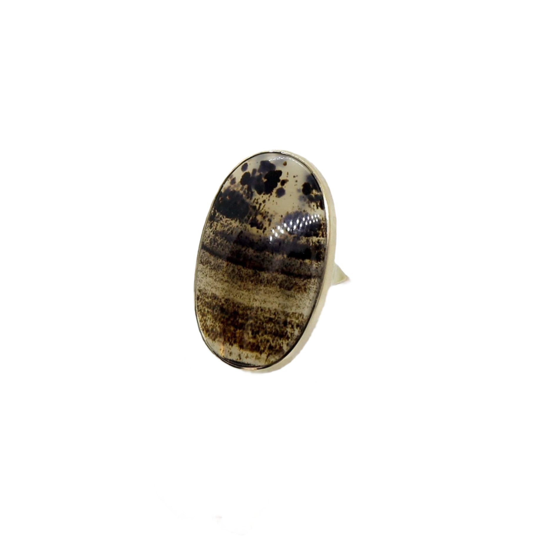 Ginormous Victorian Dendritic Agate Ring - Petra Star