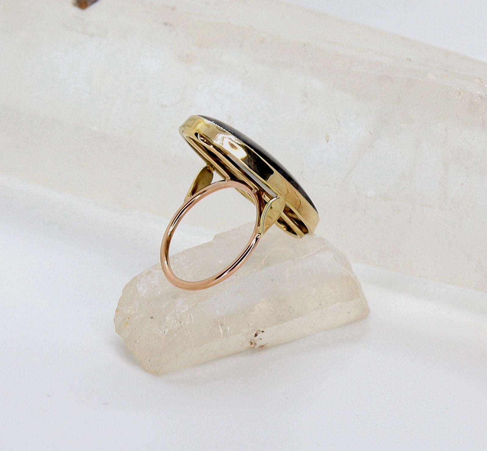 Ginormous Victorian Dendritic Agate Ring - Petra Star