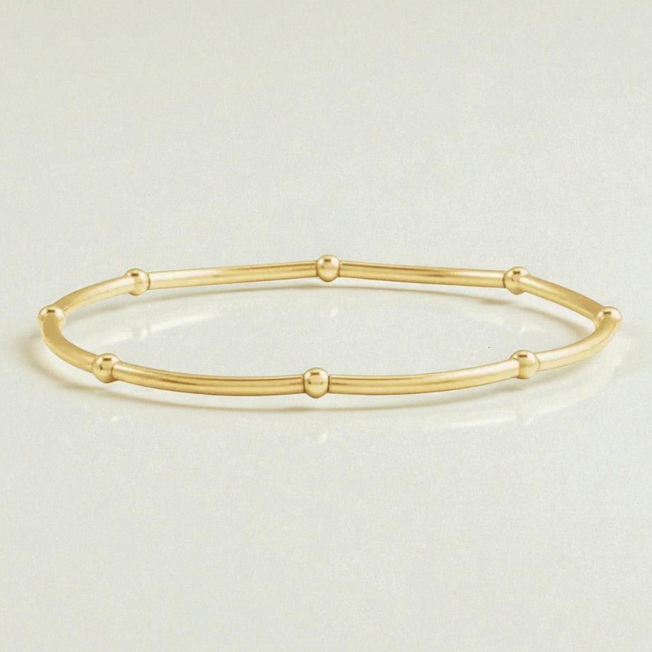 Gold-Filled Bead & Bar Elastic Bracelet - Petra Star
