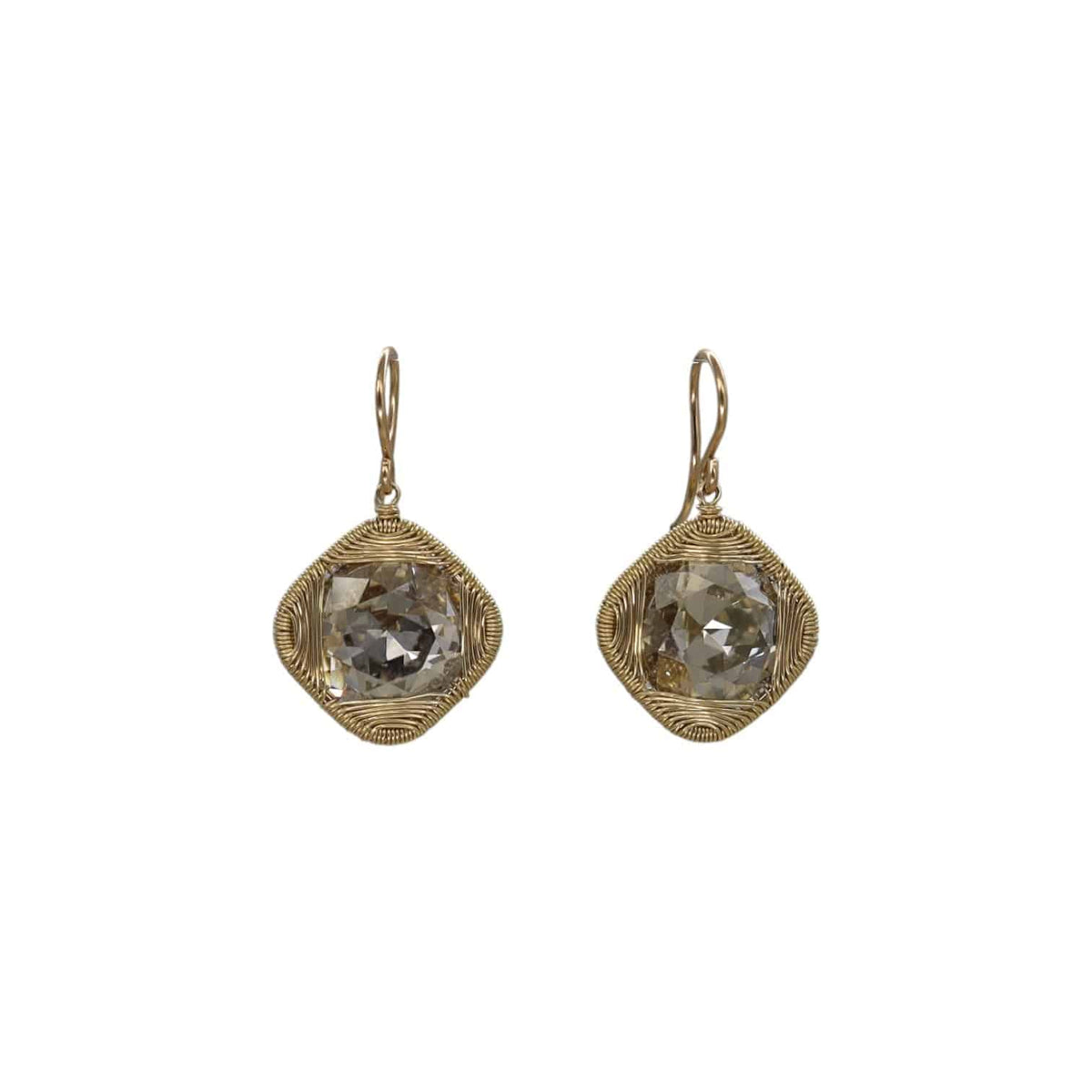 Golden Hour Drop Earrings With Crystal - Petra Star