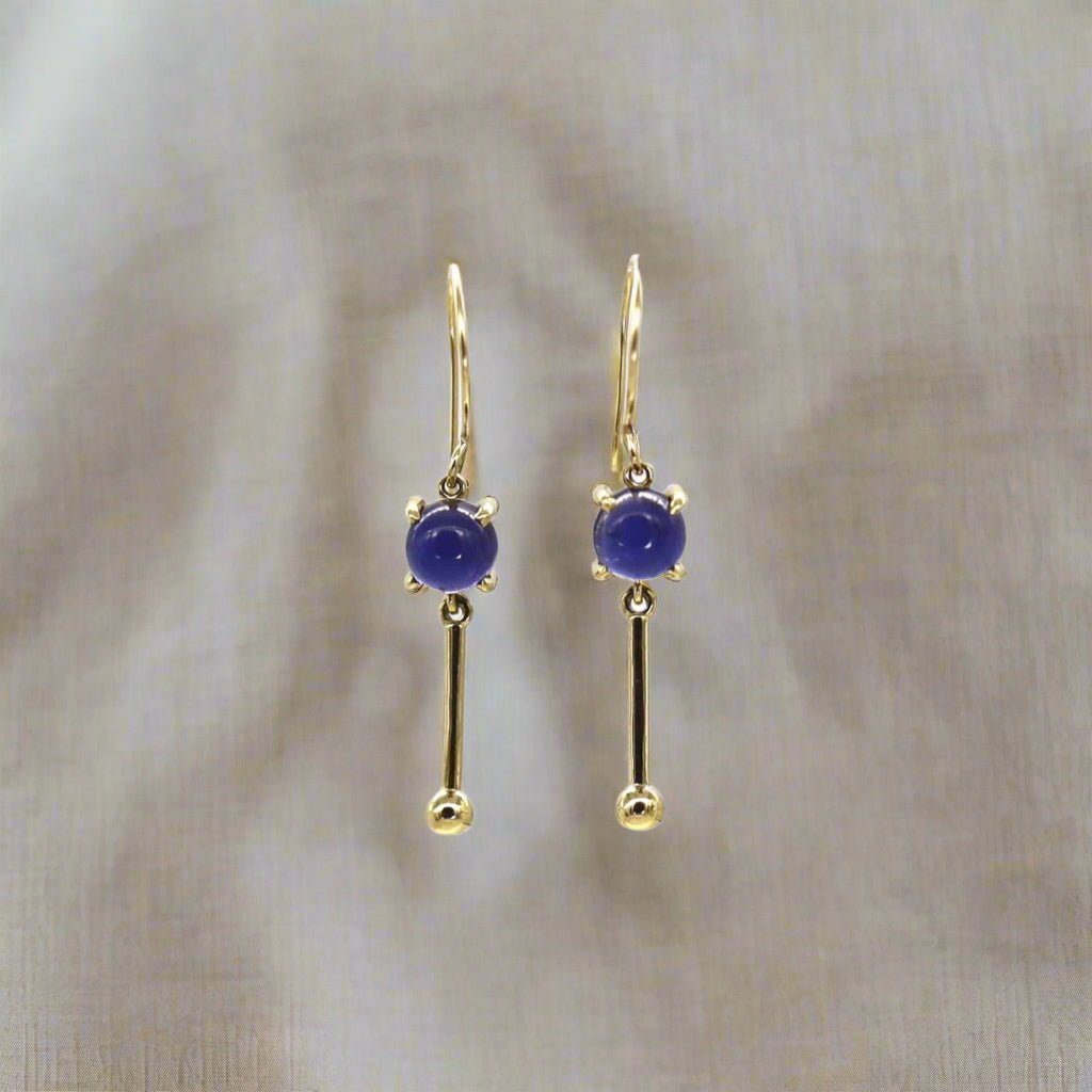 Gumdrop Iolite Drop Earrings - Petra Star