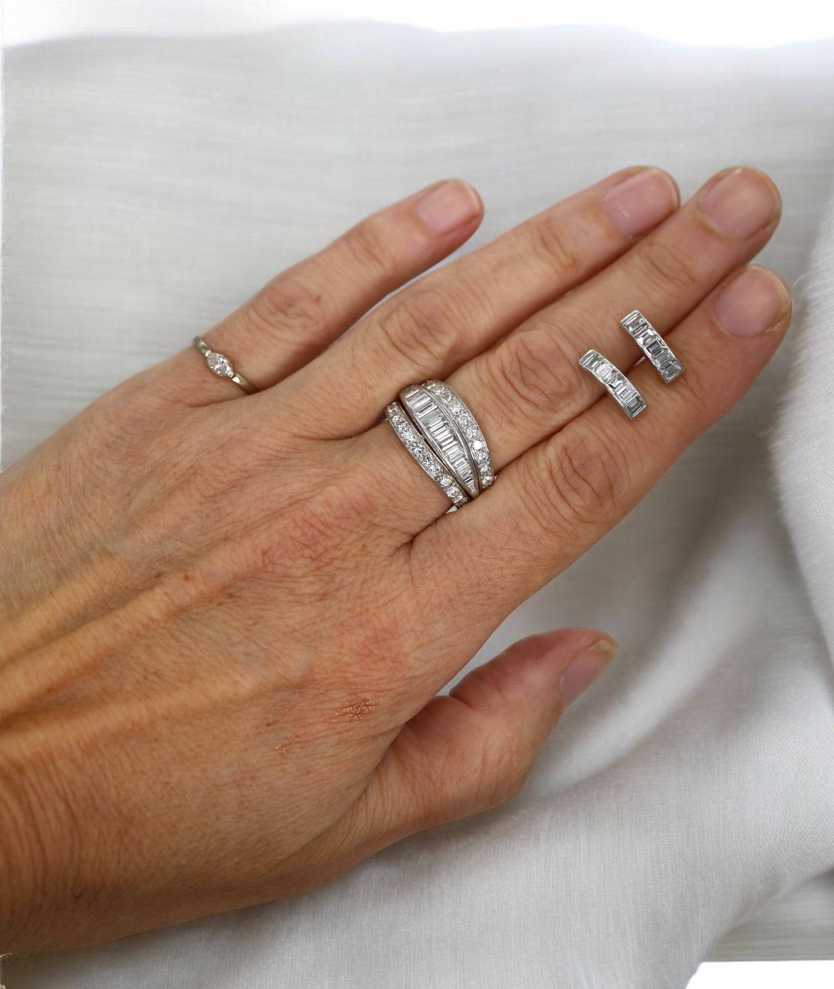 Half-Hoop Diamond Earrings - Petra Star