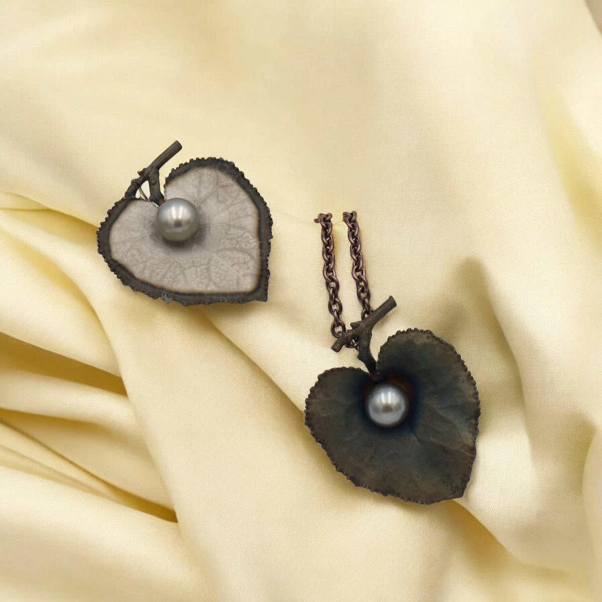 Handmade Tahitian Pearl Jewelry in Blackened Silver - Petra Star