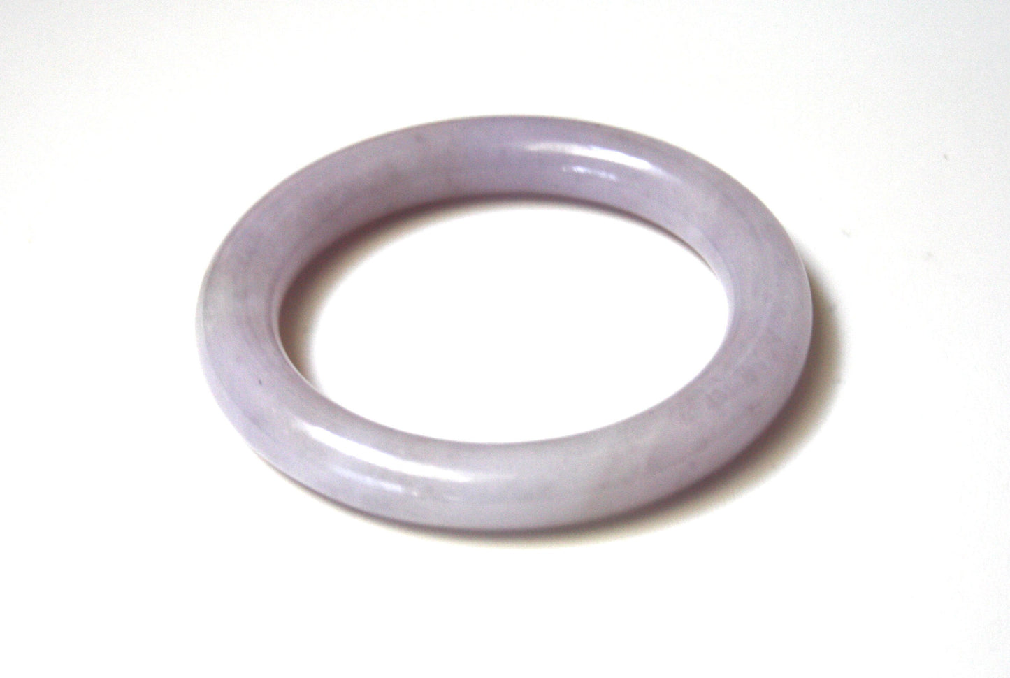 Jade Bangle Bracelet Lavender White Jade Bangle Wrist Size Small  - TH142