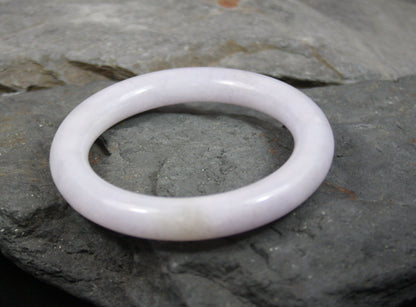 Jade Bangle Bracelet Lavender White Jade Bangle Wrist Size Small  - TH142