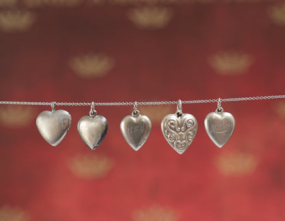 Art Nouveau Silver Puffy Hearts, Puffy Heart Locket - JL1465