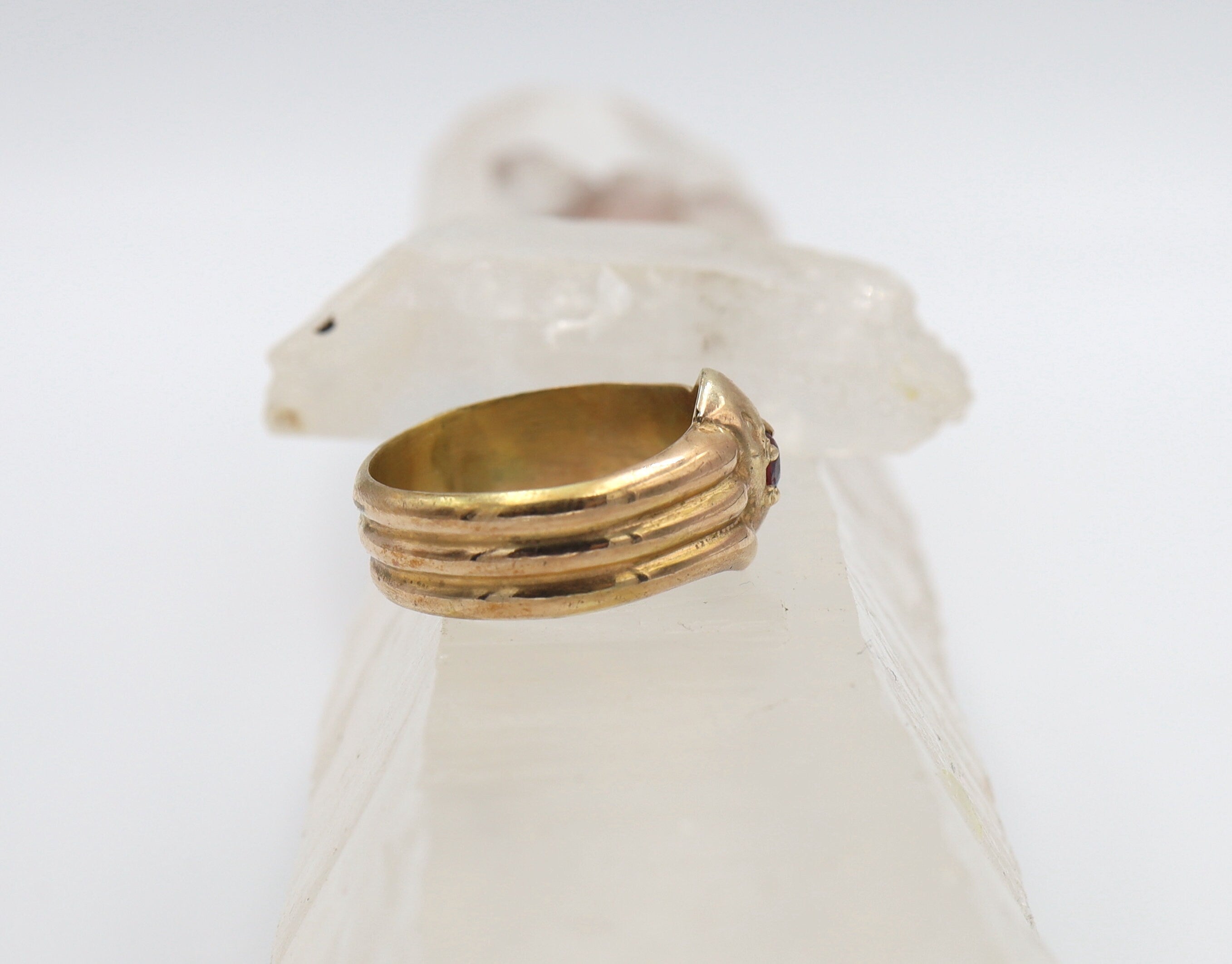 Art Nouveau Snake Ring in 9k Pink Gold Size 9 1/4 - JL647 - Petra Star