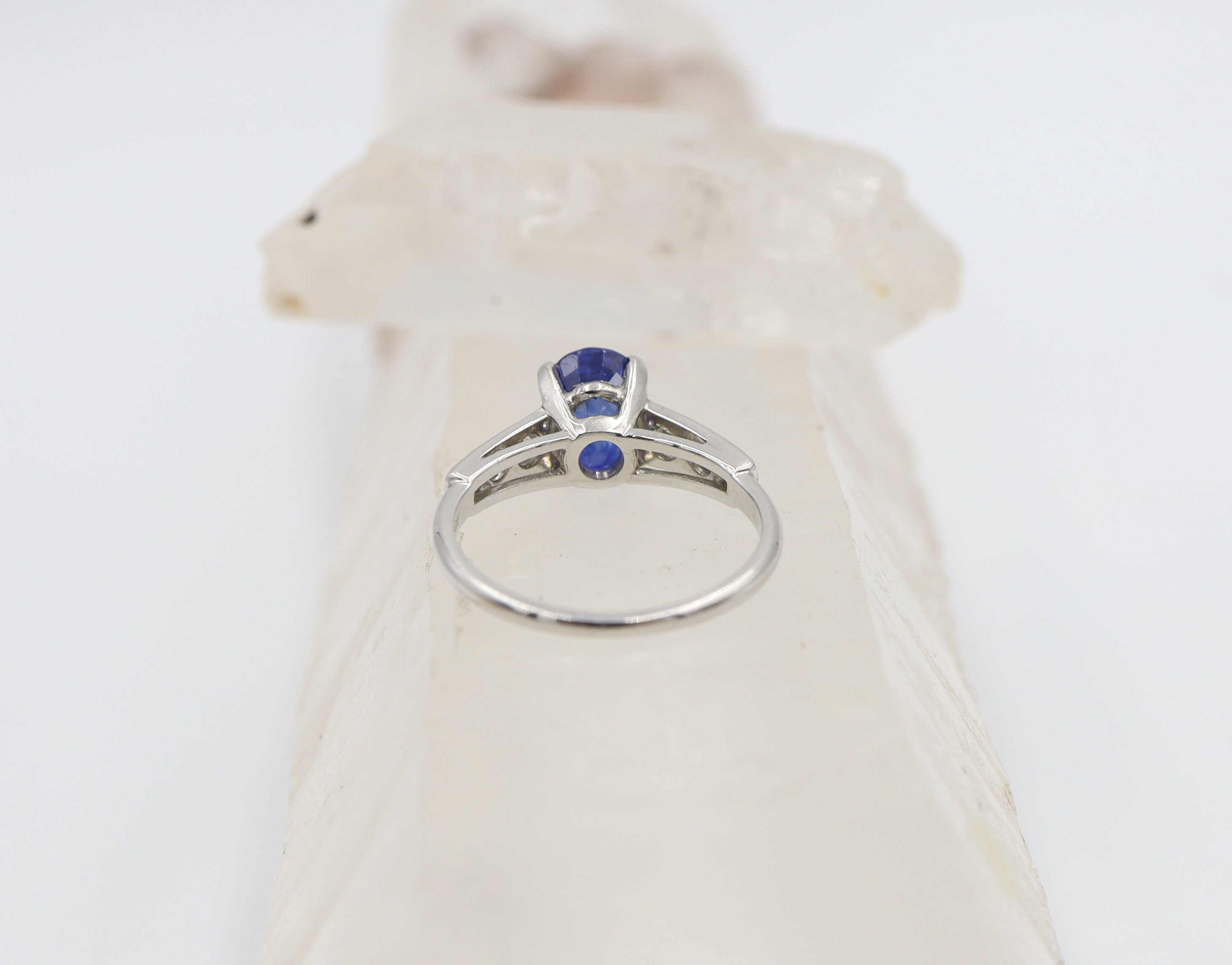 Platinum Sapphire and Diamond Ring - Petra Star