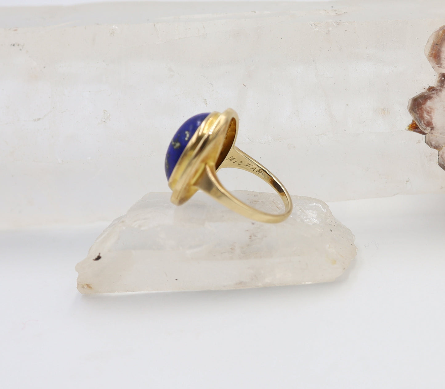 Antique Lapis Mizpah Ring