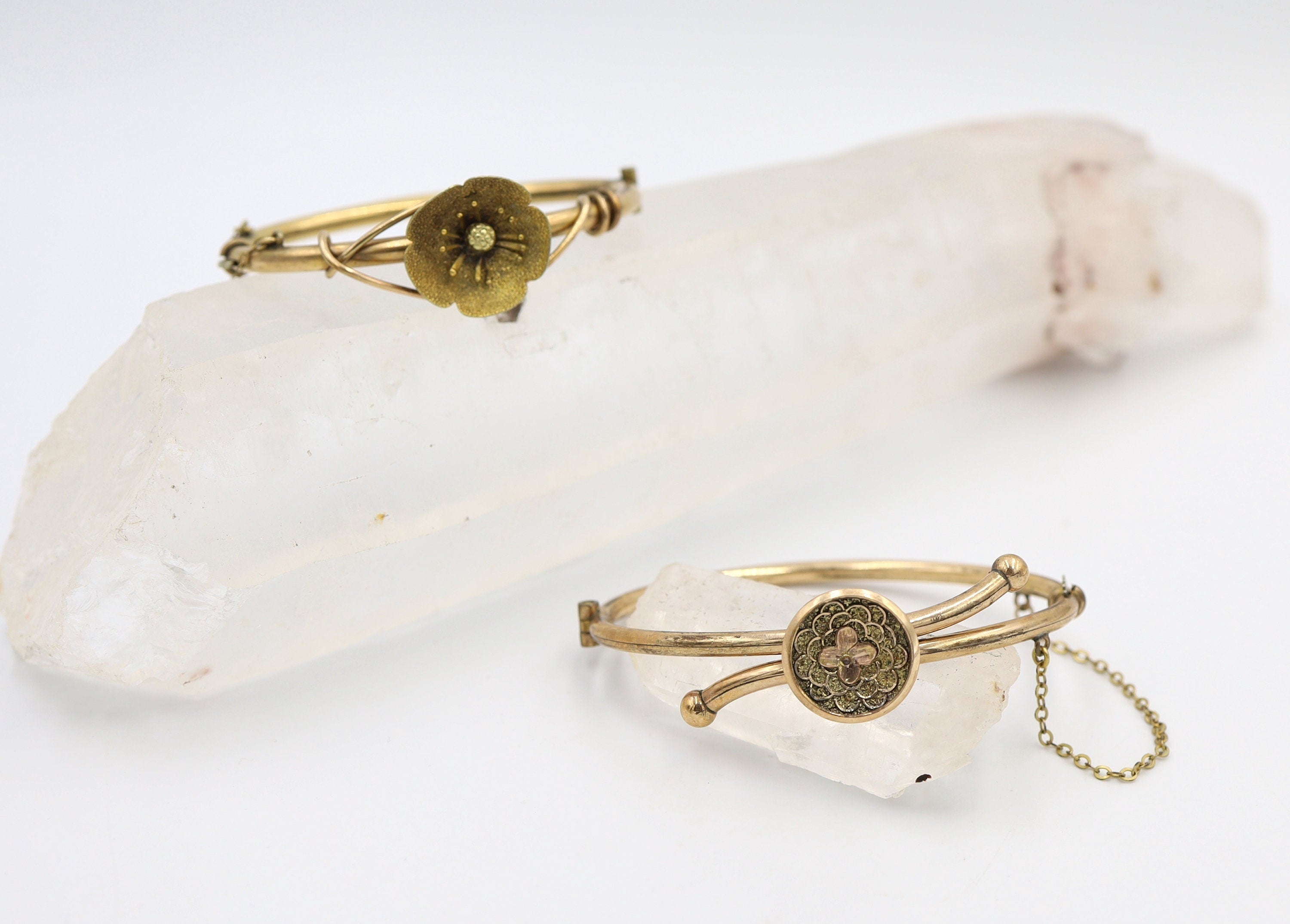 Victorian Bangle Bracelet Gold Filled Bangle Bracelet Childs Size - JL1338 - Petra Star