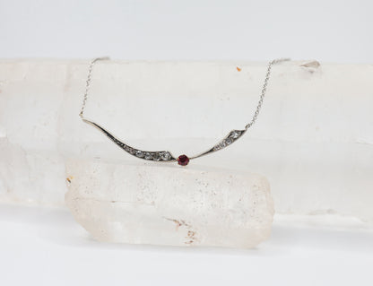 Georgian Diamond & Spinel Necklace / Mother Daughter Necklace - DK23B