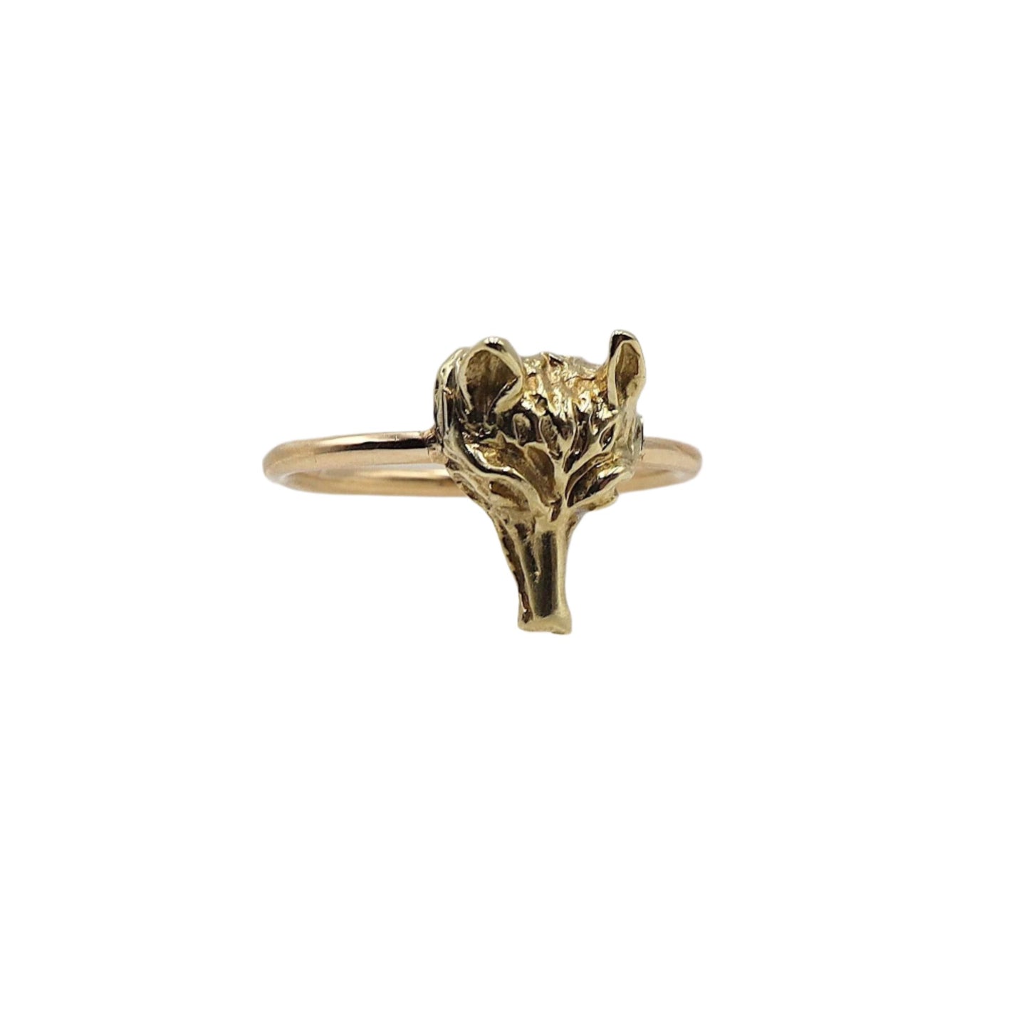 A Radiant Fox Ring in 14k Yellow Gold - DK347A