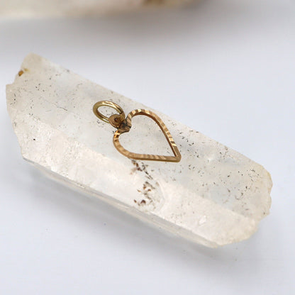 Vintage Heart Charm 14k Yellow Gold - DK709