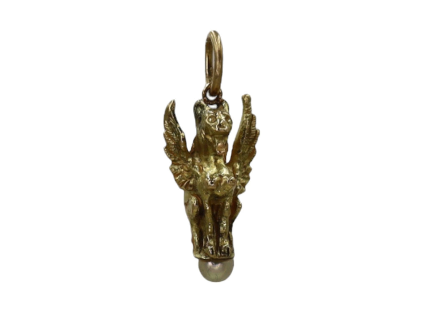 Victorian Gold Charms Sphinx Pendant Griffin Charm 14k Gold